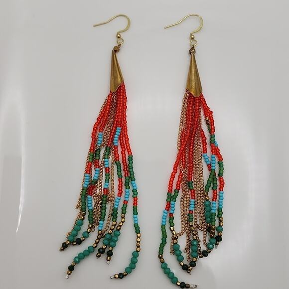 Boho Beaded Earrings - Picture 3 of 5